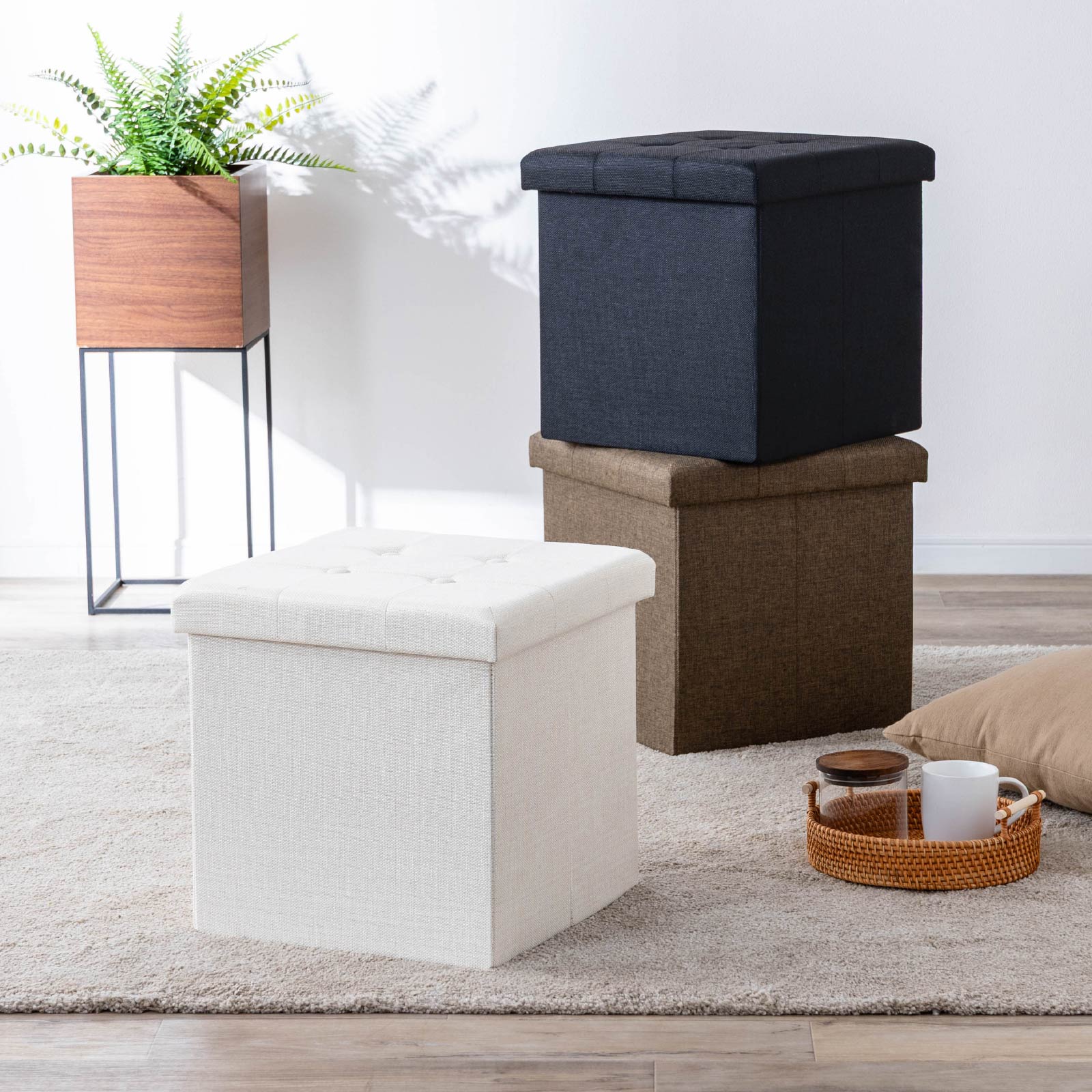 リーフ - S ｜ 収納 折りたたみ スツール 小物入れ インテリア 雑貨 画像14