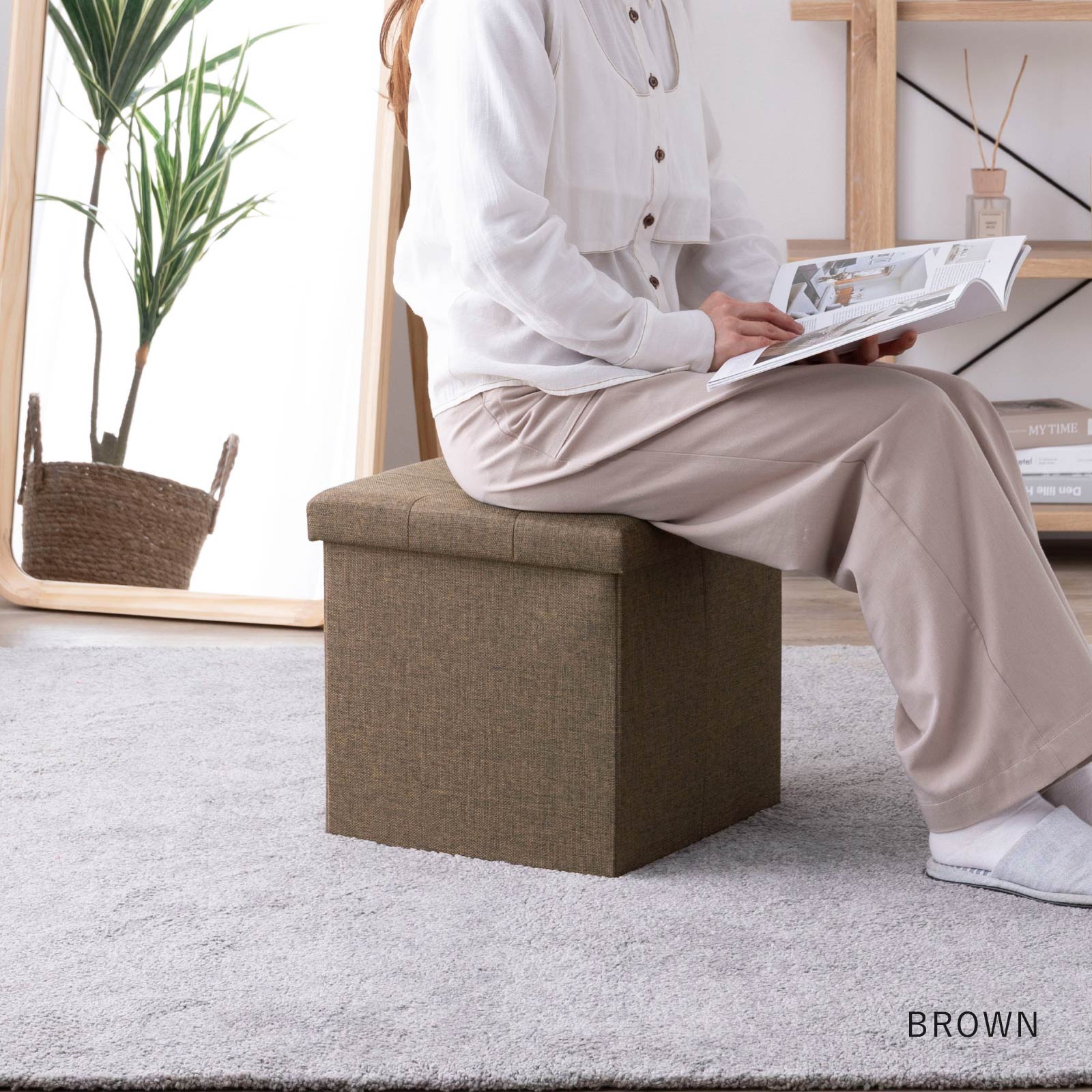 リーフ - S ｜ 収納 折りたたみ スツール 小物入れ インテリア 雑貨 画像16