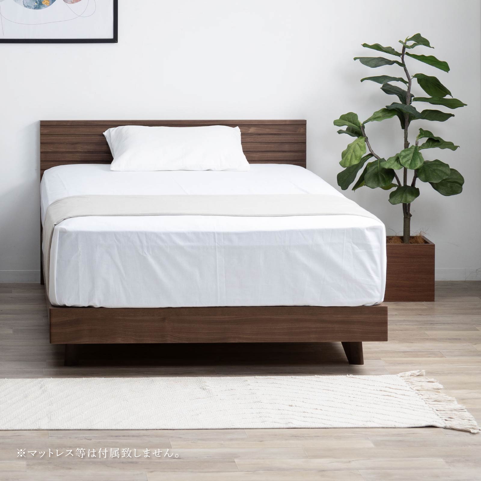 ［セミダブル］ ベッドフレーム セミダブルベッド すのこベッド 木目 脚付き