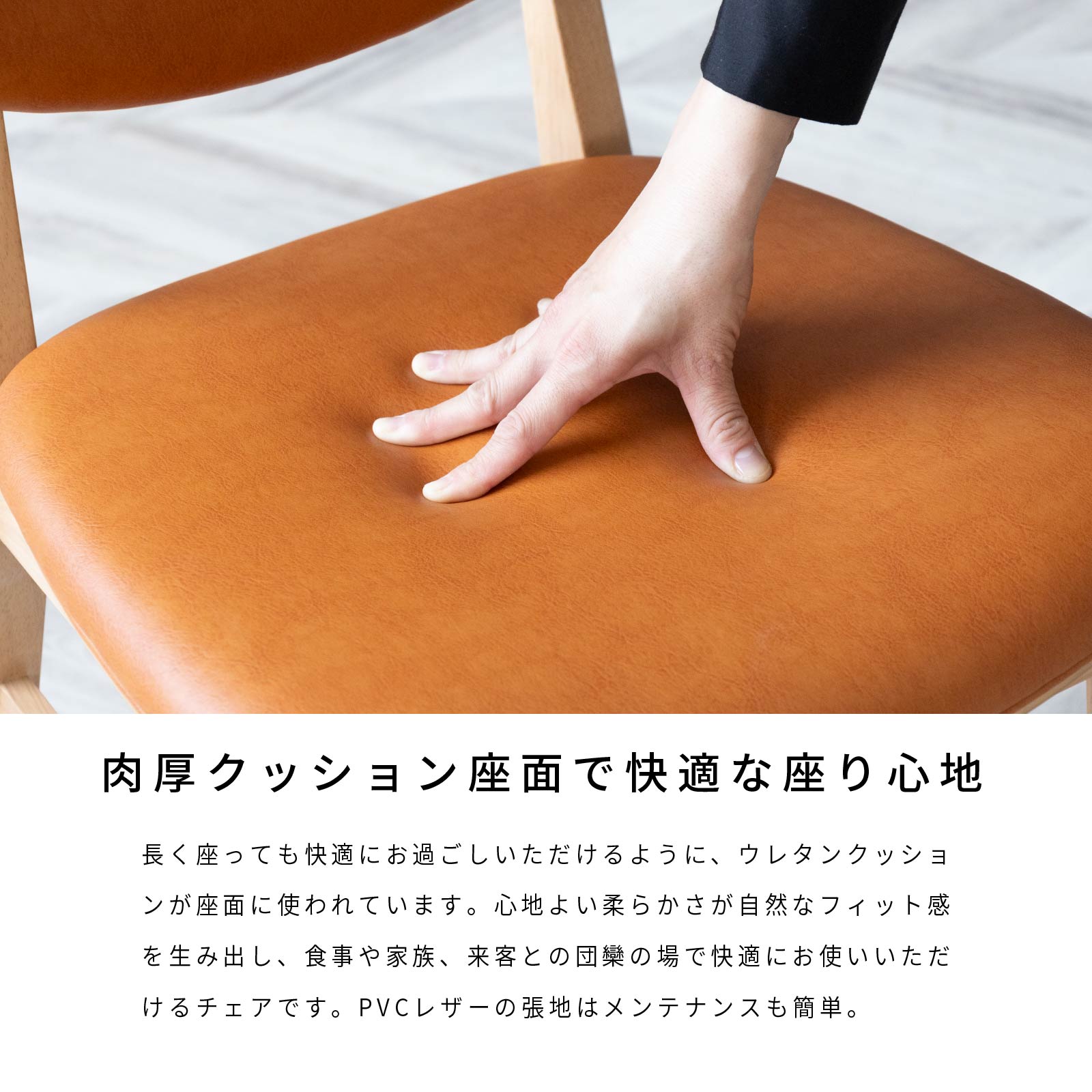 【2脚セット】［座面高45］ トレト ｜ ダイニングチェア