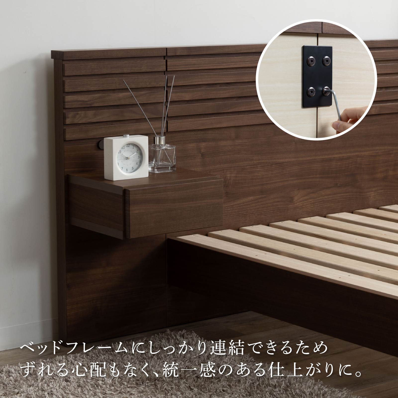 シングルベッド2台＋ベッドサイドテーブル シングルベッド2台＋ベッドサイドテーブル Amazon.co.jp: SoBuy サイド