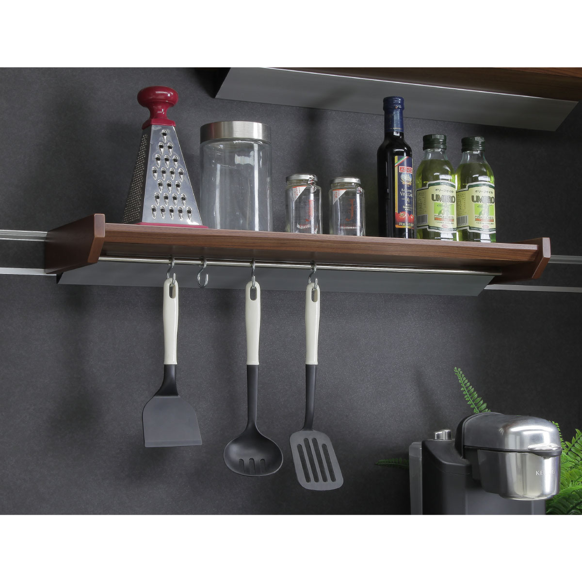 ［オプション］［幅65］キッチンボード 棚板 木目調 レンジ台 キッチン収納 S字フック パーツ単品