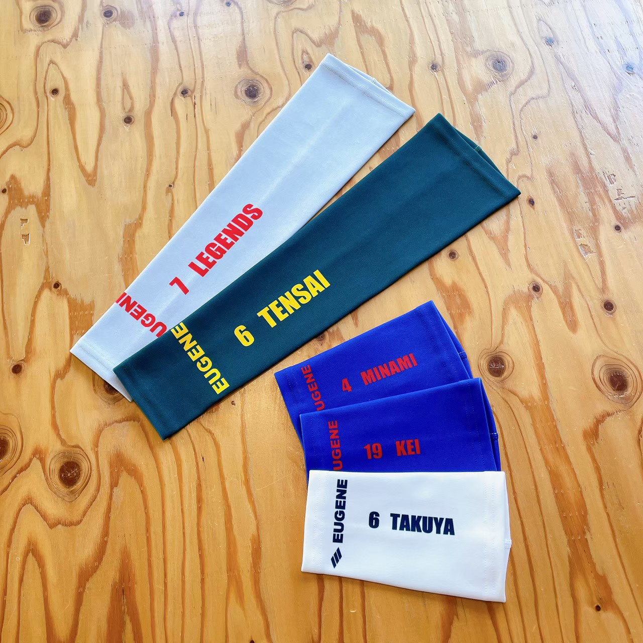 【ナンバー&テキスト変更可能】EUGENEオリジナルアームスリーブ(片腕用) ロングタイプ【メジャーテイストカラー】