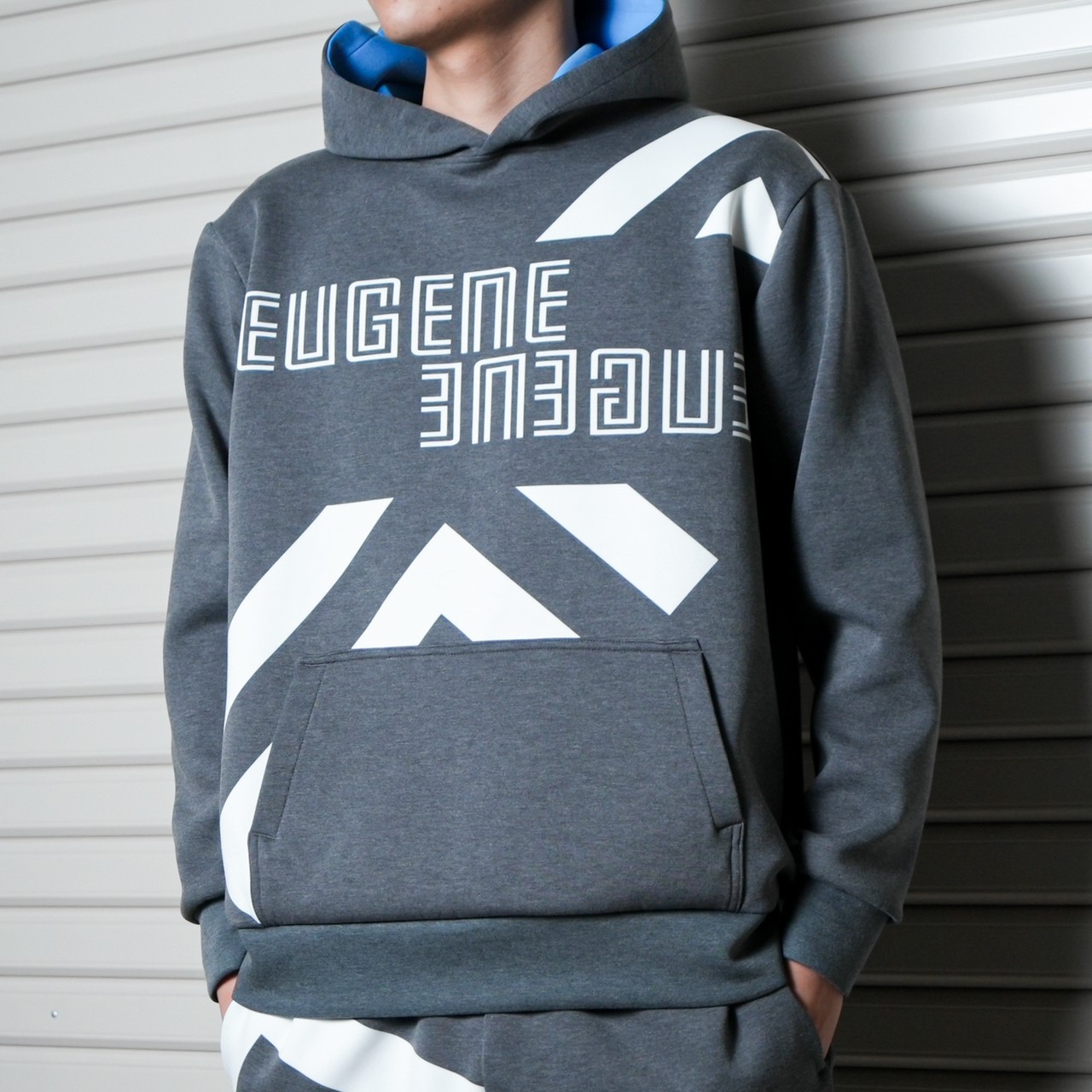 ALLWAYストレッチパフパーカー　【BLACK×BLUE】