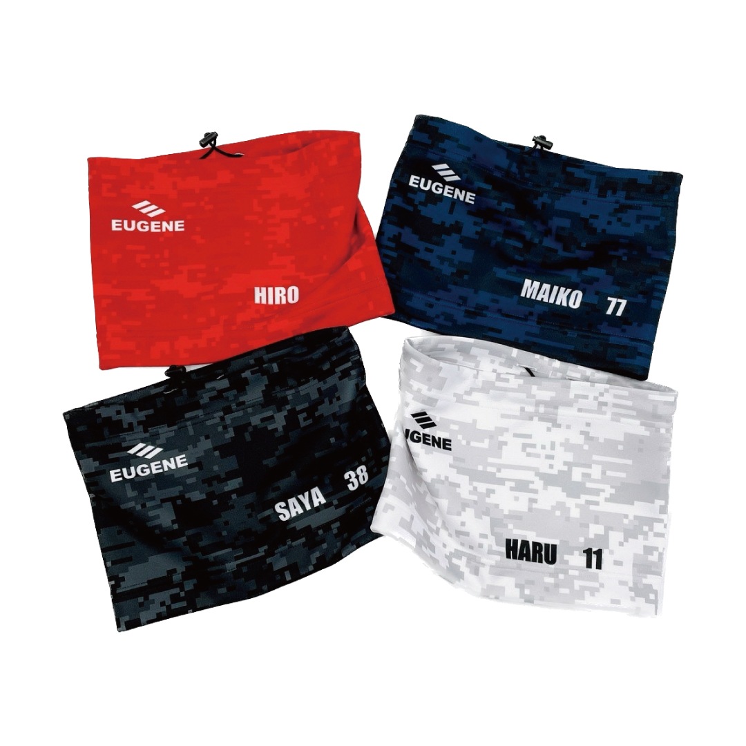 【ナンバー&テキスト変更可能】EUGENEオリジナルネックウォーマー 裏ボアなし