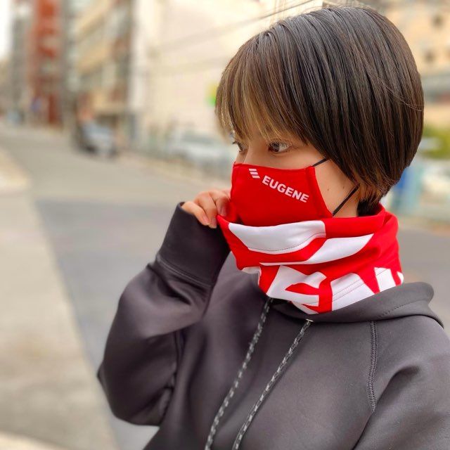 EUGENEオリジナル ネックウォーマー【裏ボアなしビッグロゴ】