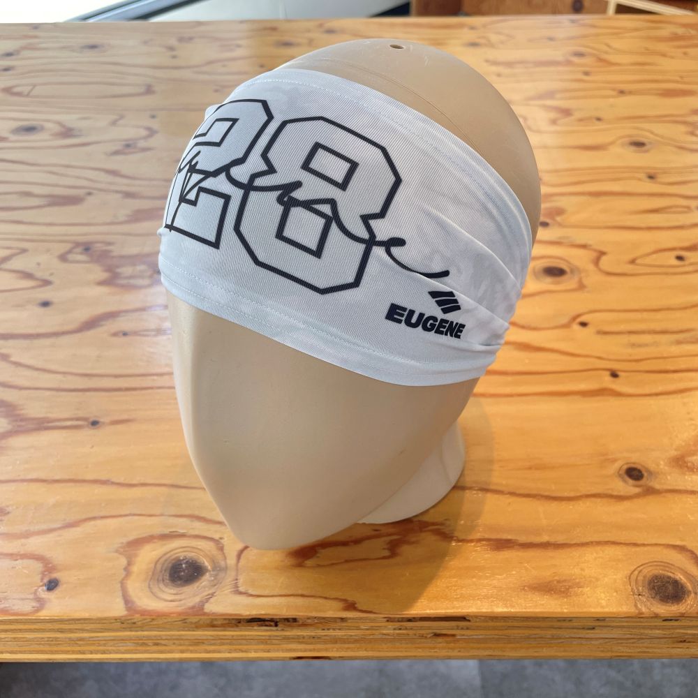 【ナンバー&テキスト変更可能】 EUGENE デザインストロークネーム ヘッドバンド