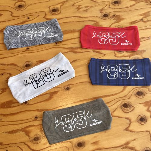 【ナンバー&テキスト変更可能】 EUGENE デザインストロークネーム ヘッドバンド