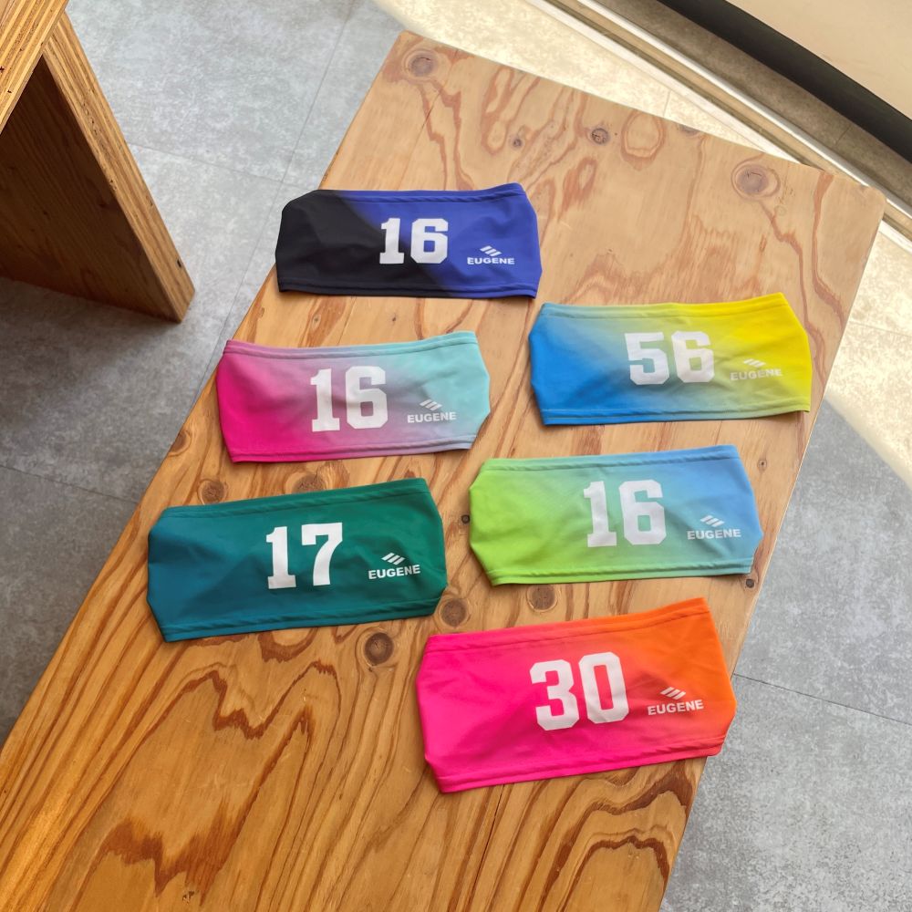 【ナンバー変更可能】 EUGENE グラデーションデザイン ヘッドバンド