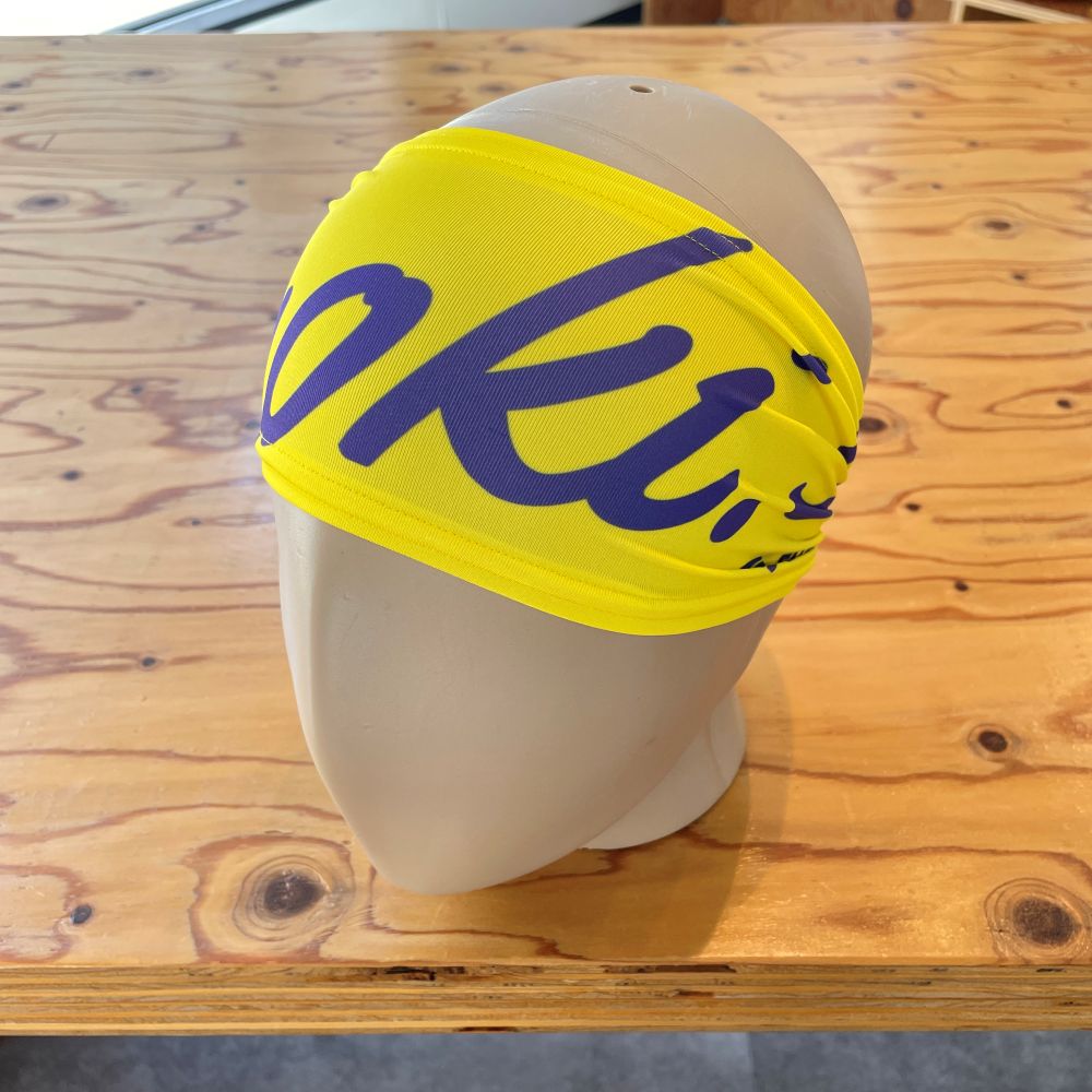 【ナンバー&テキスト変更可能】 EUGENE スランティングネーム ヘッドバンド