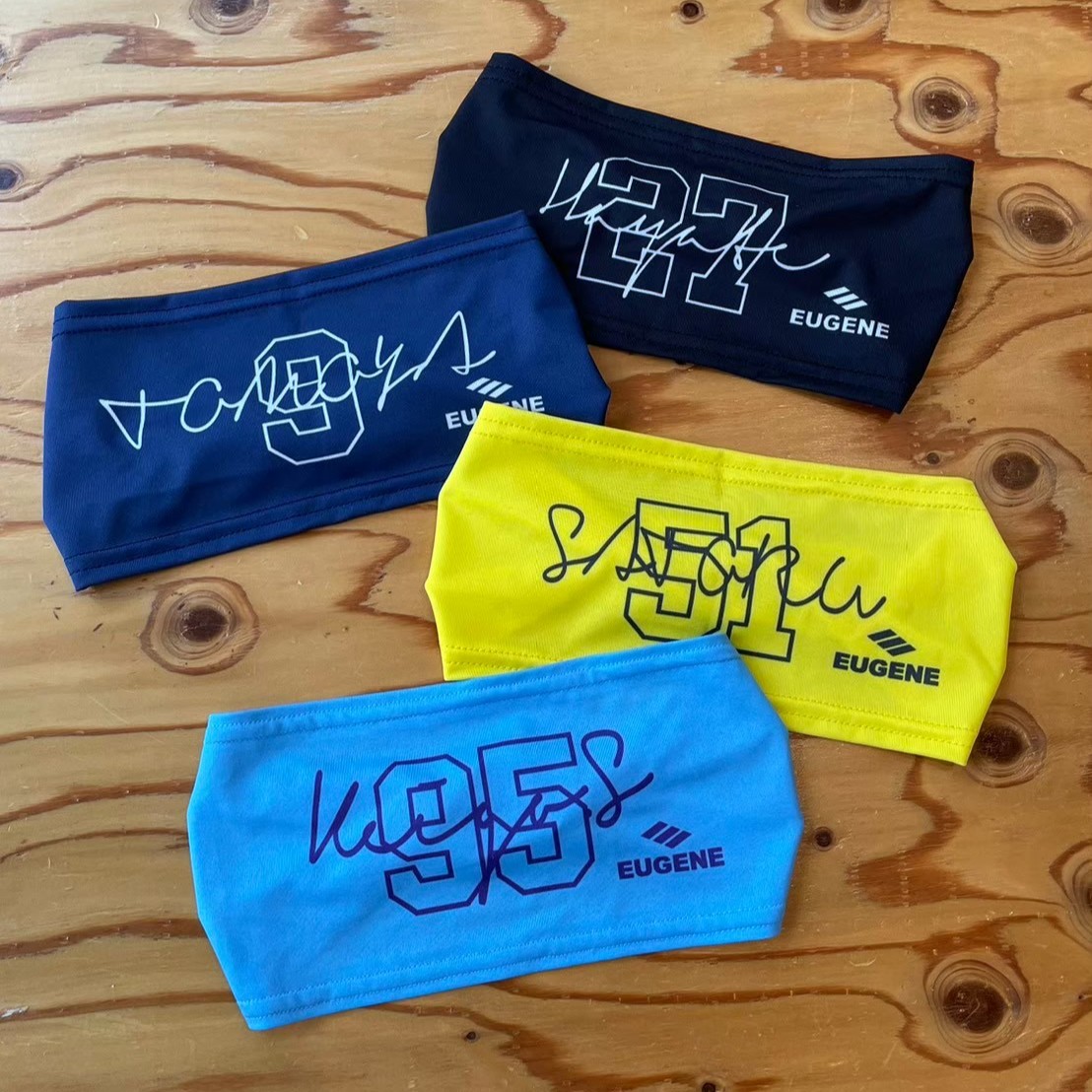 【ナンバー&テキスト変更可能】 EUGENE ストロークネーム ヘッドバンド