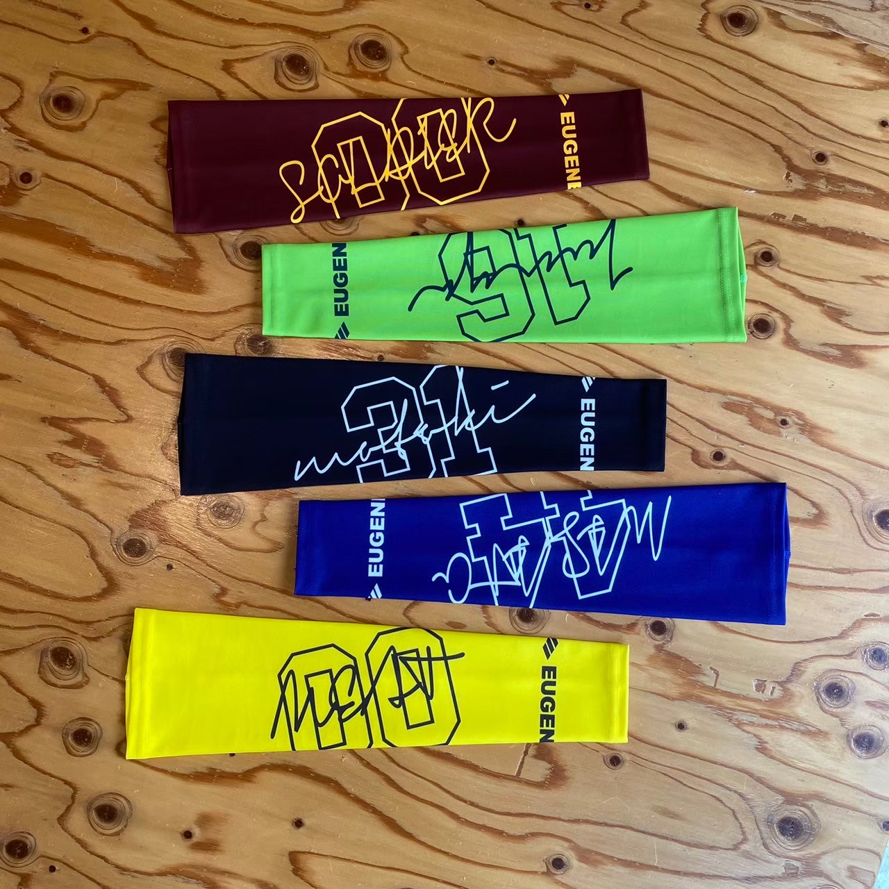 【ナンバー&テキスト変更可能】EUGENEオリジナルアームスリーブ（片腕用）　 ロングタイプ【ストロークネーム】