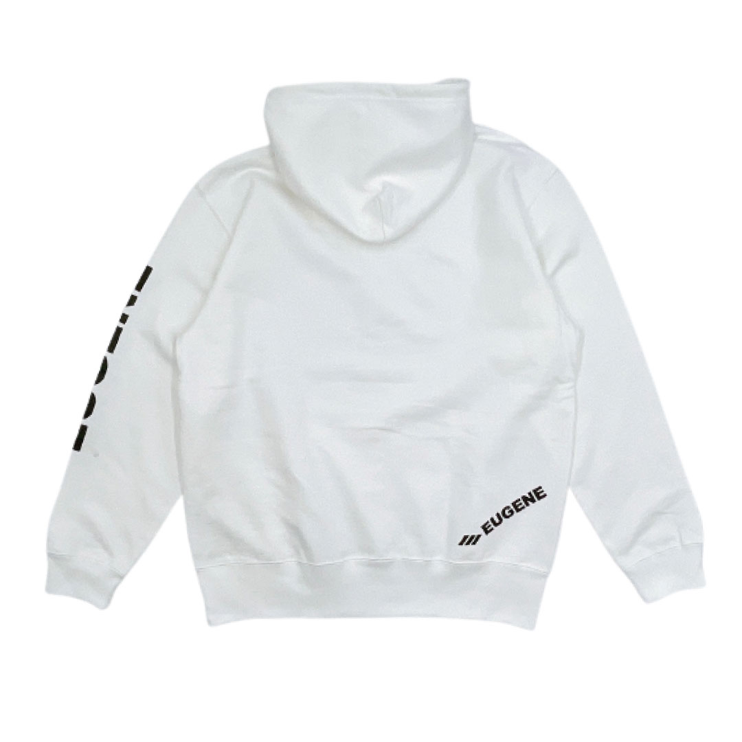 EUGENEオリジナル フードプルパーカー【ホワイト】