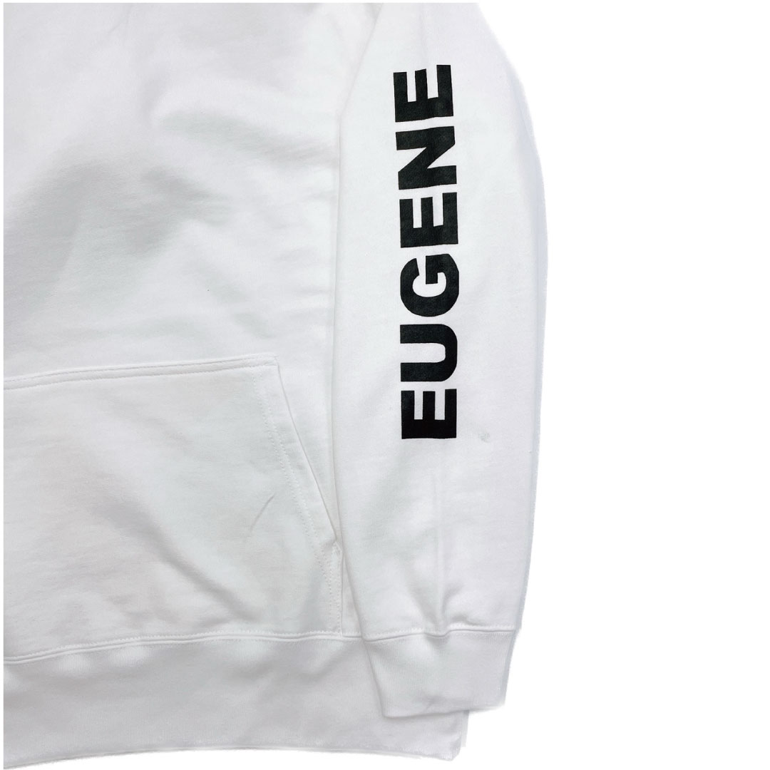 EUGENEオリジナル フードプルパーカー【ホワイト】