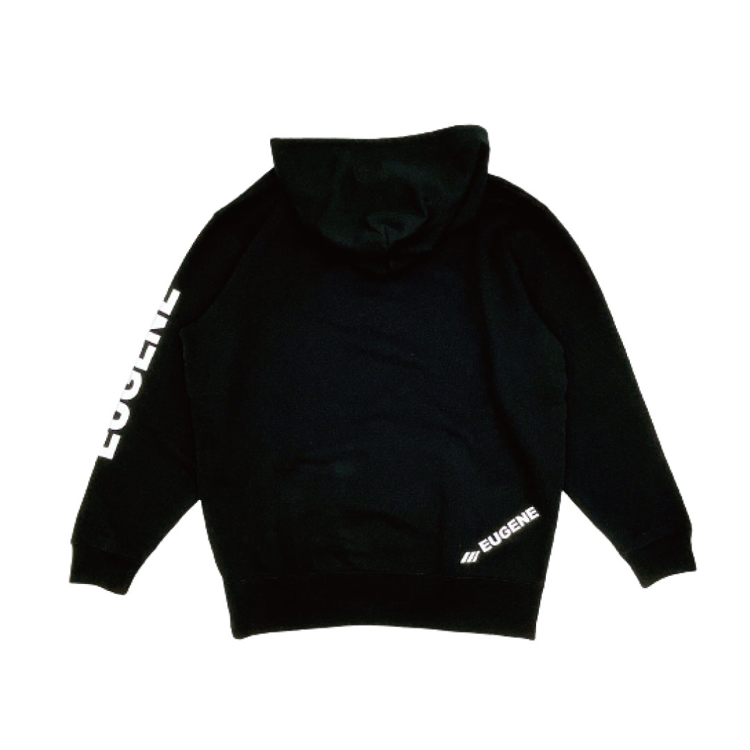 EUGENEオリジナル フードプルパーカー【ブラック】