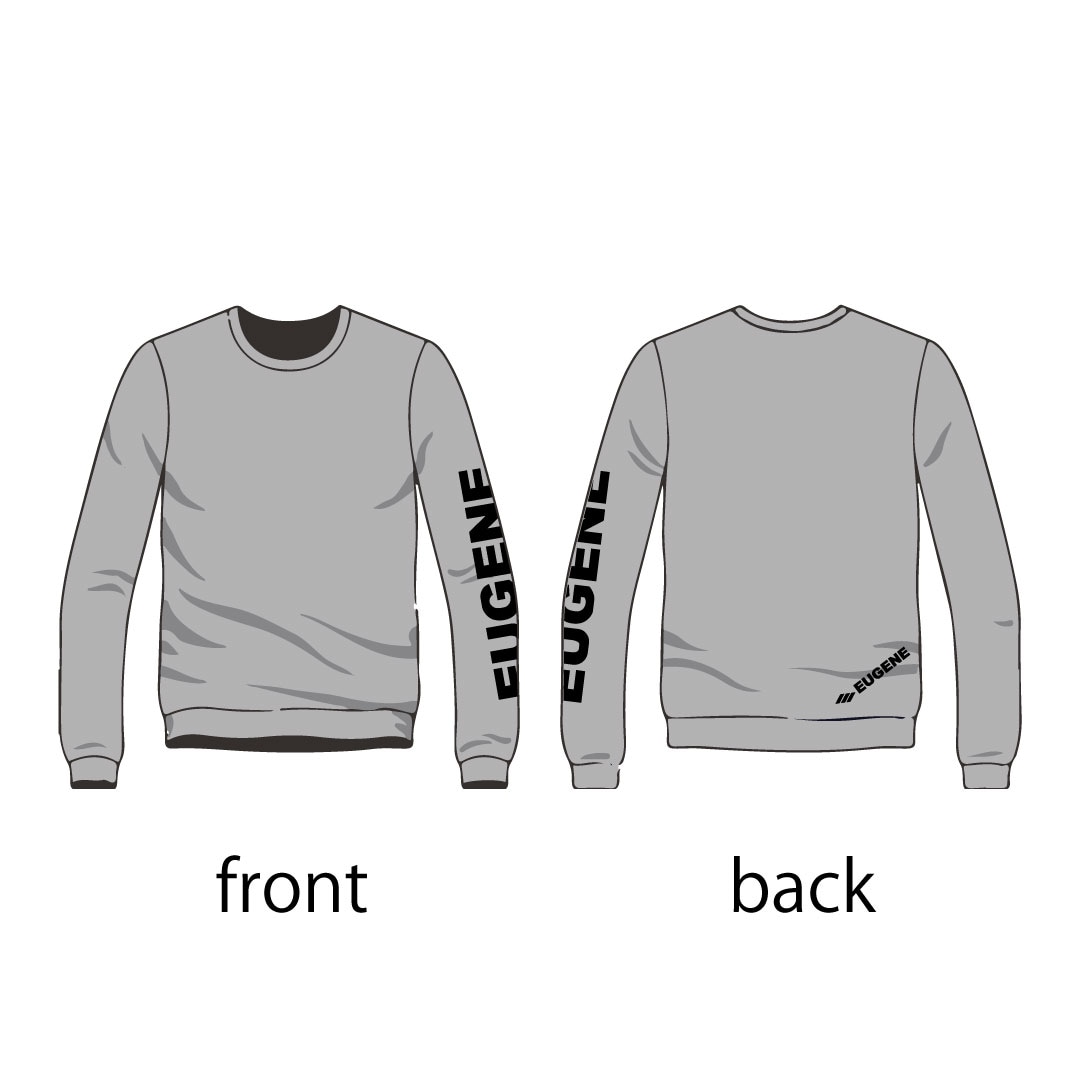 EUGENEオリジナル クルーネックスウェット【グレー】(セットアップ可能)
