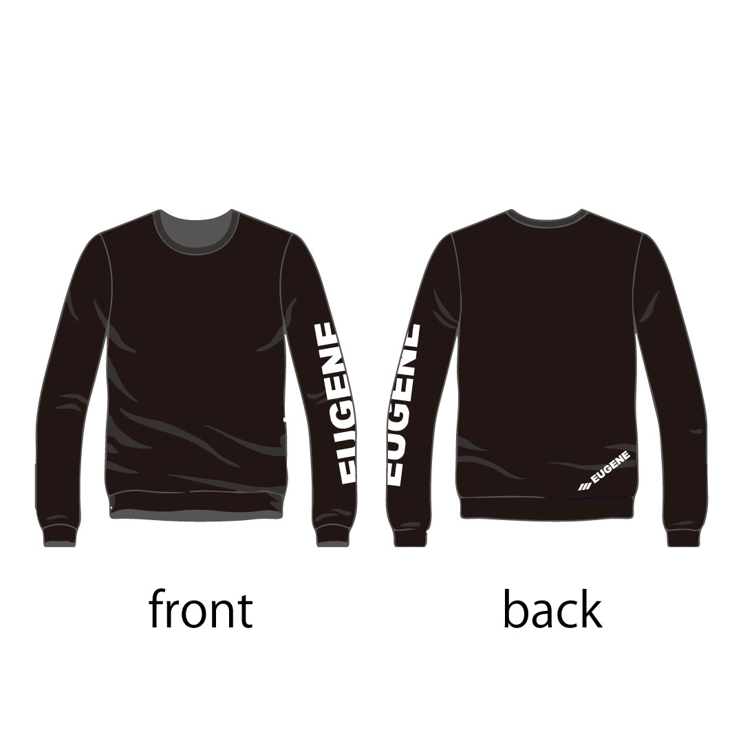 EUGENEオリジナル クルーネックスウェット【ブラック】（セットアップ可能）
