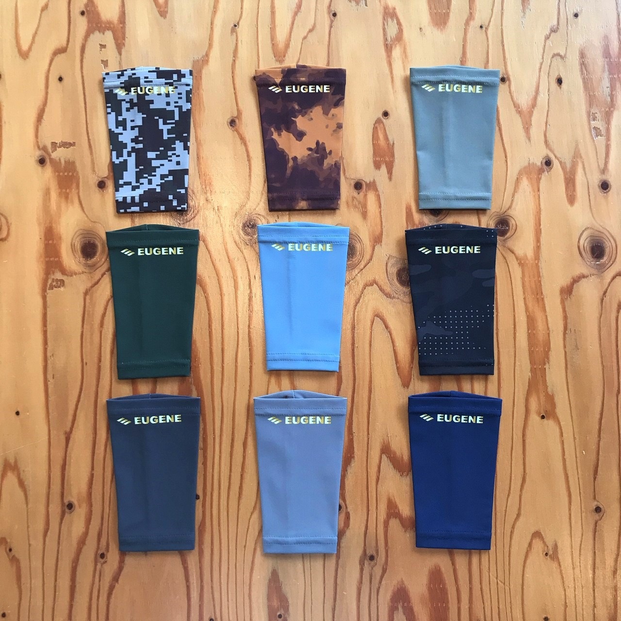 EUGENEオリジナルアームスリーブ(片腕用) アースカラーショートタイプ【EUGENEテキストロゴ】