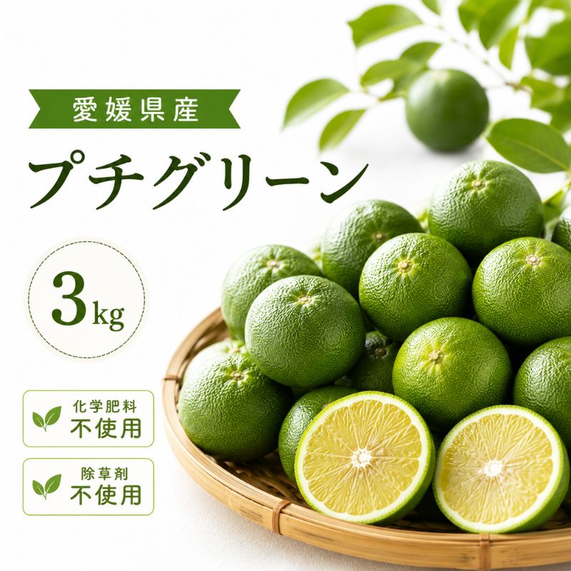 数量限定】愛媛県無茶々園のプチグリーン青みかん3kg(送料無料・クール