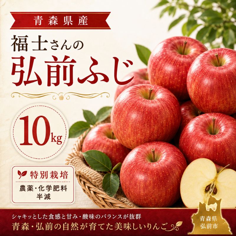 福士さんのりんご弘前ふじ10kg(青森県産)_s25