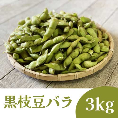 有機栽培　丹波篠山の黒枝豆(バラ3㎏)_s25