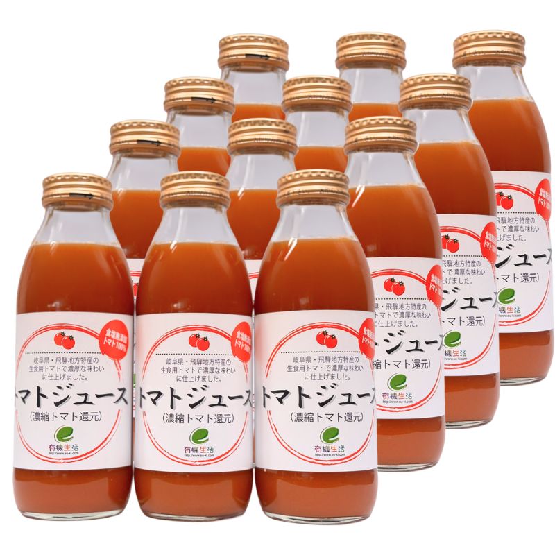 [定期購入]有機生活のトマトジュース(濃縮トマト還元)(無塩)350ml×12本_s10