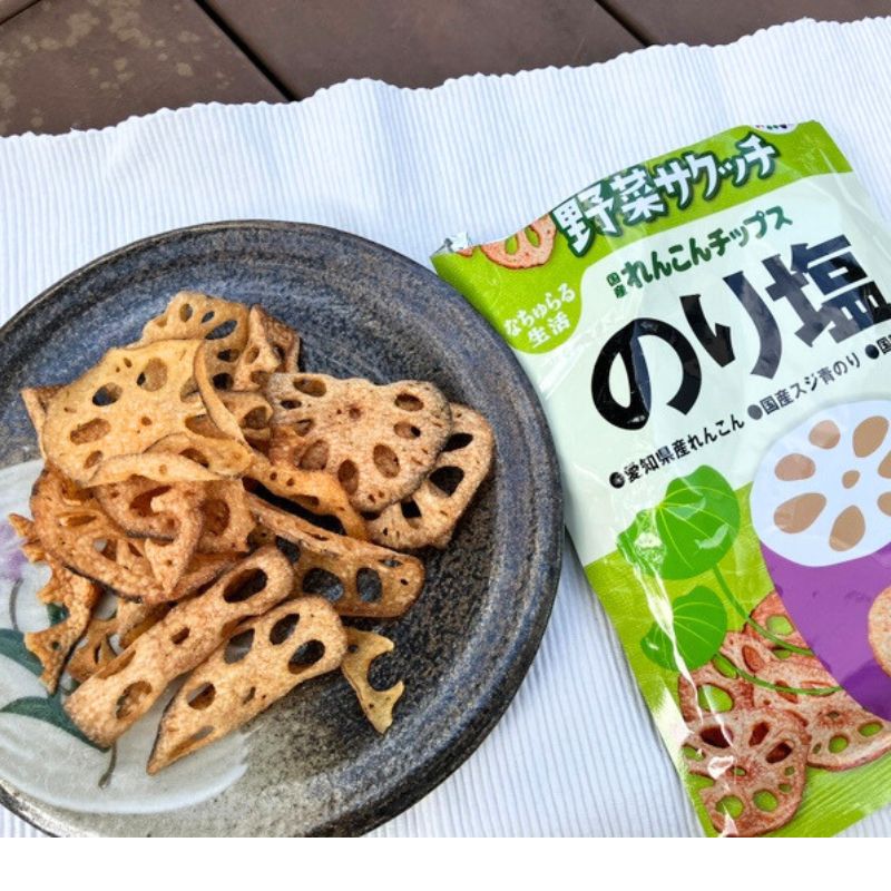 野菜サクッチ　国産れんこんチップス　のり塩（食べきりサイズ19g）_s10