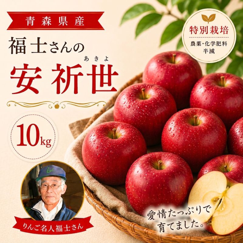 福士さんのりんご安祈世10kg(青森県産)_s25