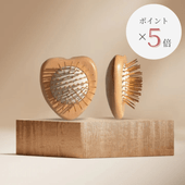 【ポイント5倍】<br>snow fox プレミアム FOXカッサ ウッド ミニハート ヘアブラシ