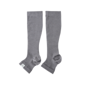 膝丈めぐりソックス<br>ライトチャコール