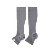 膝丈めぐりソックス<br>ライトチャコール（2足組）