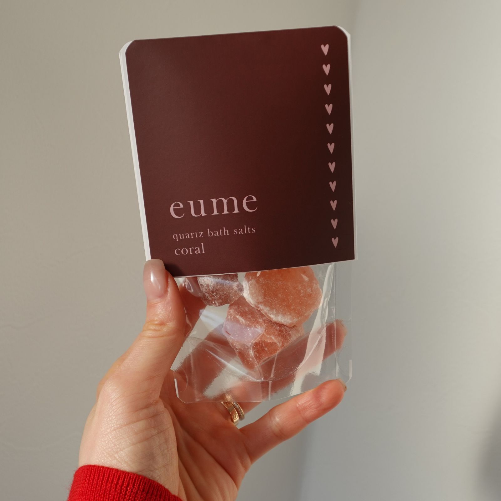 クォーツバスソルト<br>コーラル トライアル ハートデザイン３回分