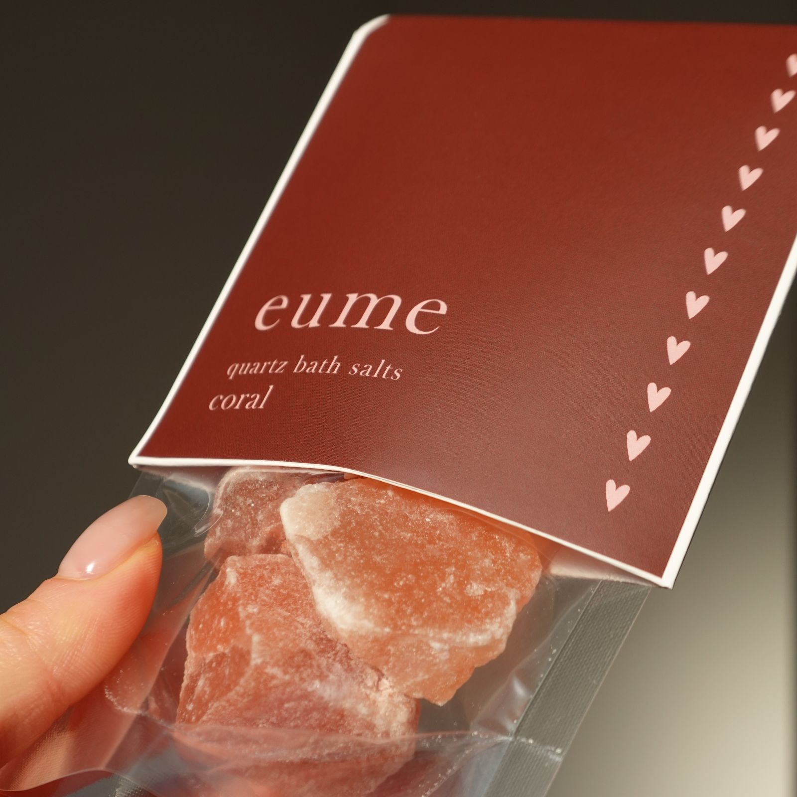 クォーツバスソルト<br>コーラル トライアル ハートデザイン３回分