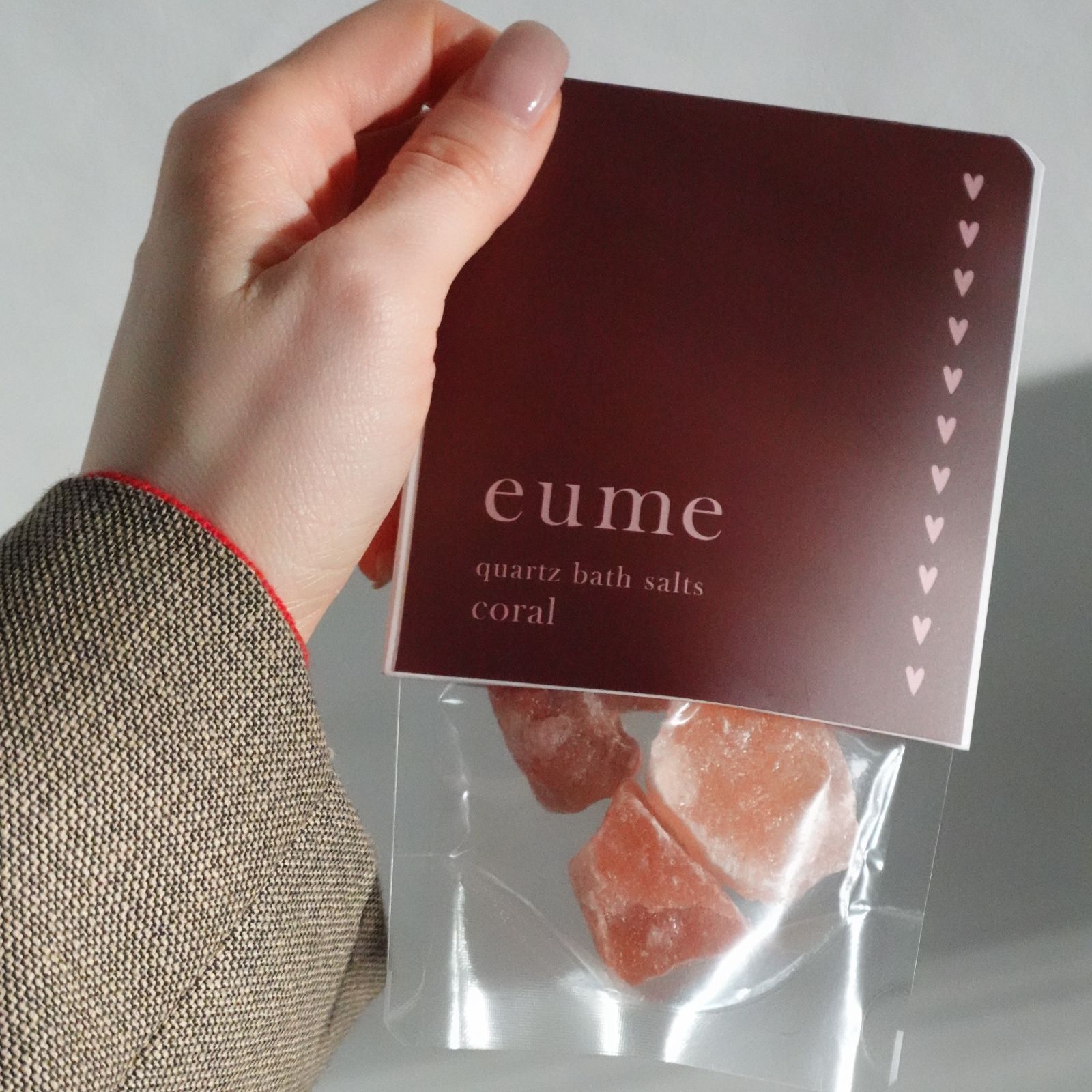 クォーツバスソルト<br>コーラル トライアル ハートデザイン３回分