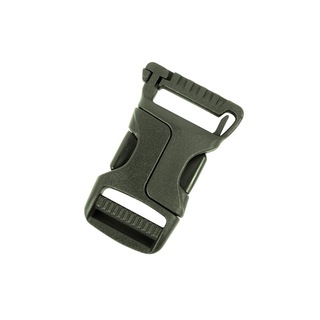 Set Di 2 Fibbie Di Ricambio Tasmanian Tiger – 25 Mm Slot – Steckschliesse 6 X 3,5 Cm – Materiale Acetale – Nero