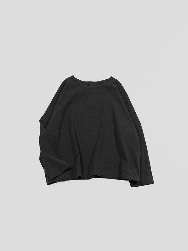 evam eva Linen Tucked Pullover - Dove Gray