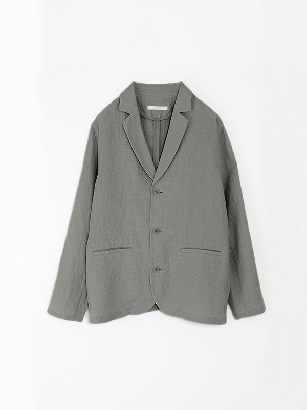 evam eva テーラードジャケット リネン 麻 バンブー チャコールグレー evam eva｜water linen jacket｜ladies',outer