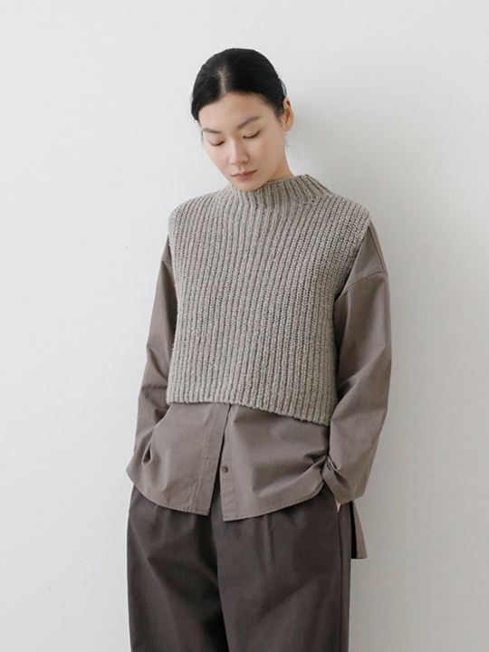 evam eva ノースリーブニット ダークグレー evam eva ノースリーブニット ダークグレー evam eva