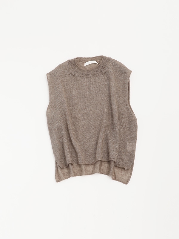 evam eva モヘアシルクベスト evam eva｜mohair silk vest｜ladies',tops
