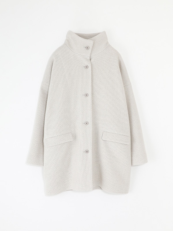 renew-wool stand short coat