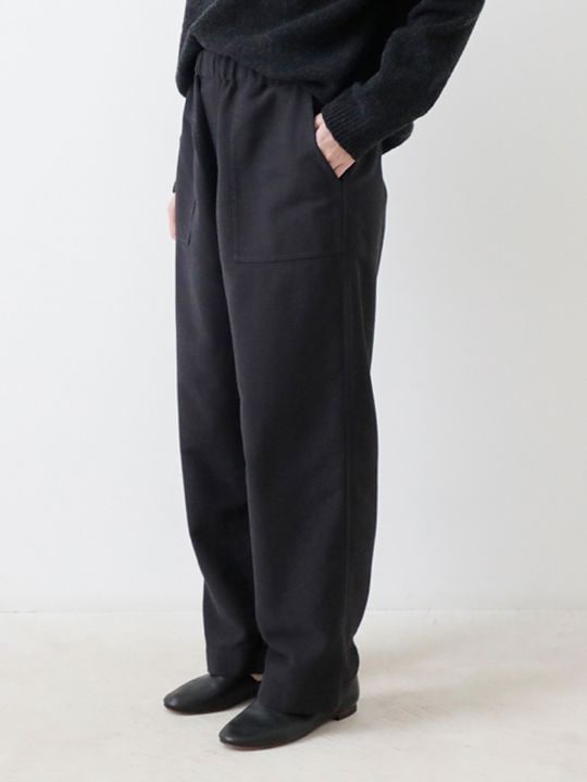 brushed cotton wide pants