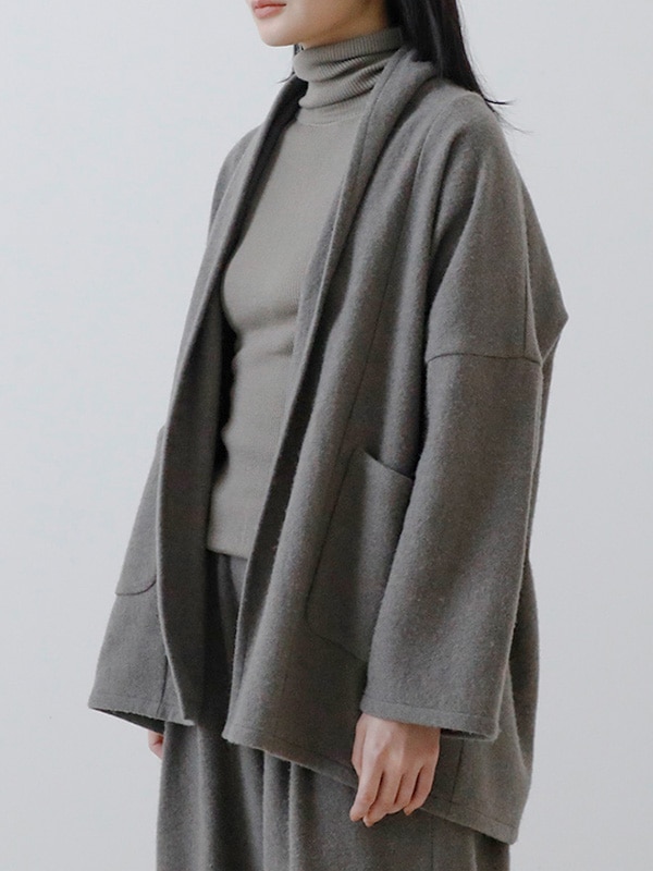 evam eva vie　リネン　シルク　パーカー　カーディガン　F　グレー evam eva vie リネン シルク パーカー カーディガン F グレー evam eva