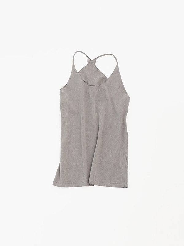 evam eva エヴァムエヴァ コットンスリーブ　M グレージュ　タンクトップ evam eva｜cotton sleeveless｜ladies',tops