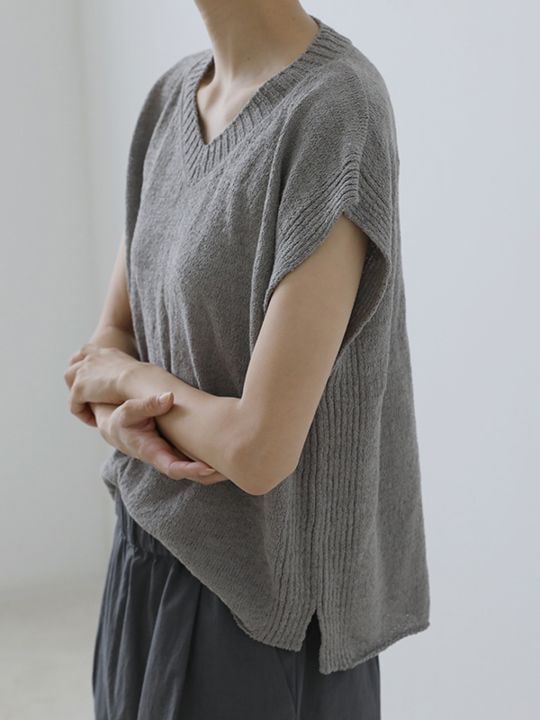 cotton linen vest