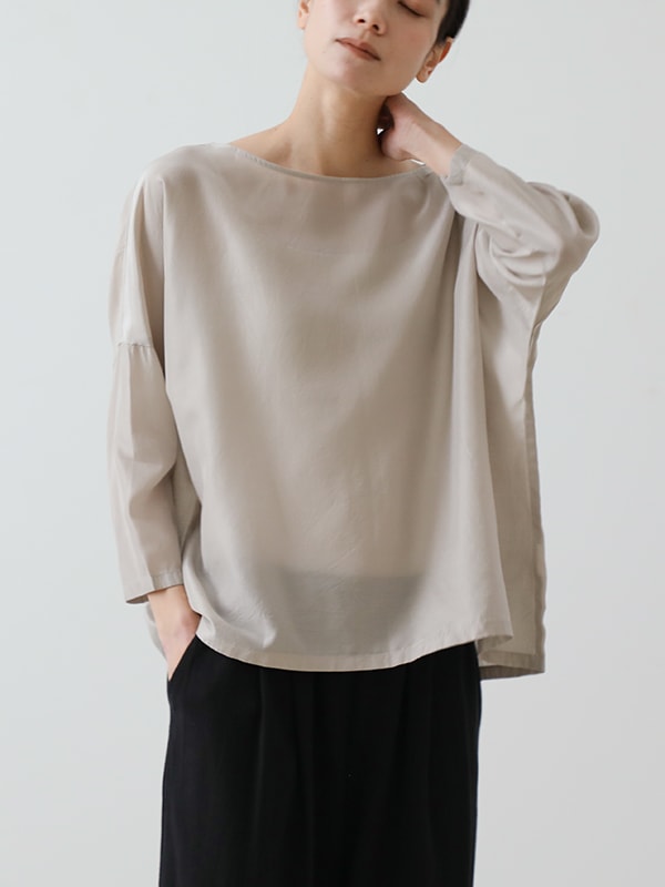 cupro silk pullover