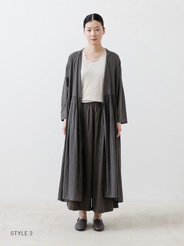 evam eva｜cotton gathered robe｜ladies',tops