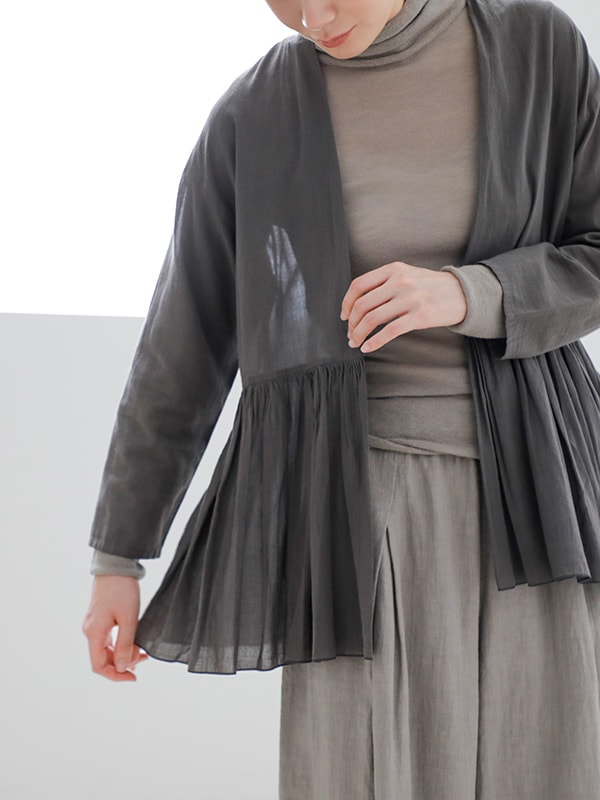 トップス evam eva 25SS cotton gathered cardigan evam eva｜cotton gathered cardigan｜ladies',tops