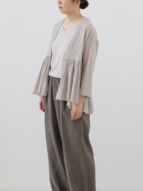 トップス evam eva 25SS cotton gathered cardigan evam eva - cotton gathered cardigan エヴァムエヴァ コットン