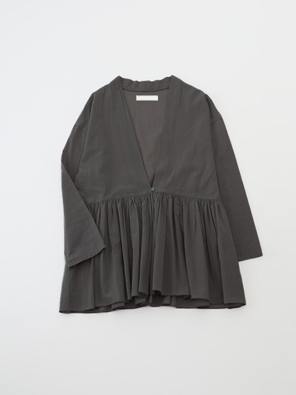 cotton gathered cardigan