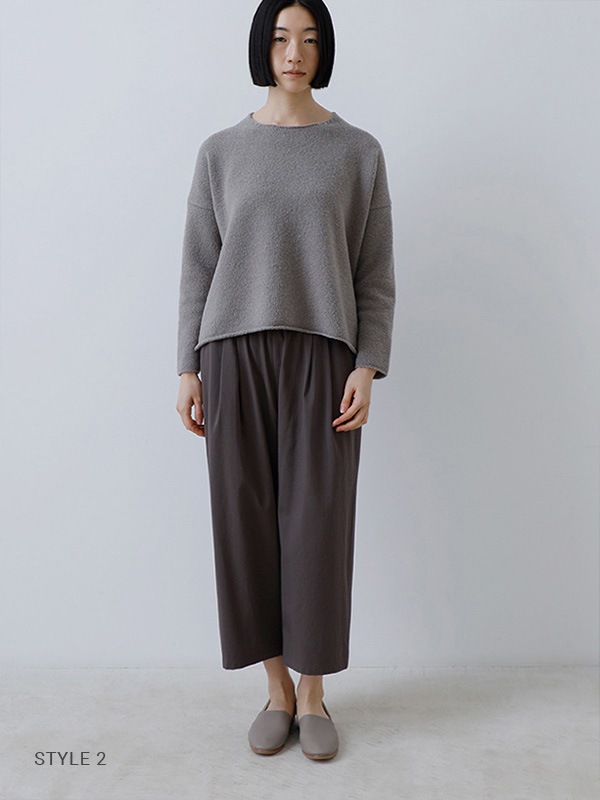 cotton tuck pants